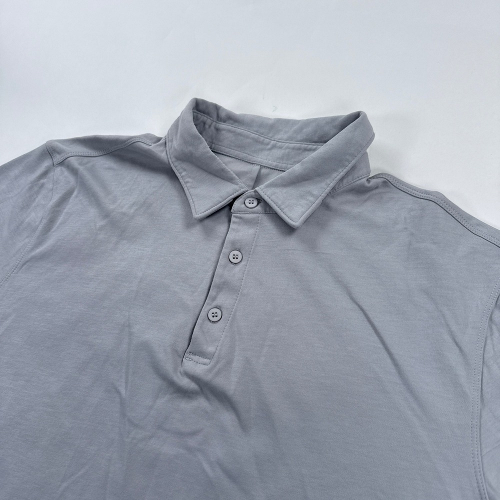 Jack Archer Mens Polo Shirt 2XL Gray Short Sleeve Cotton Nylon Business Casual